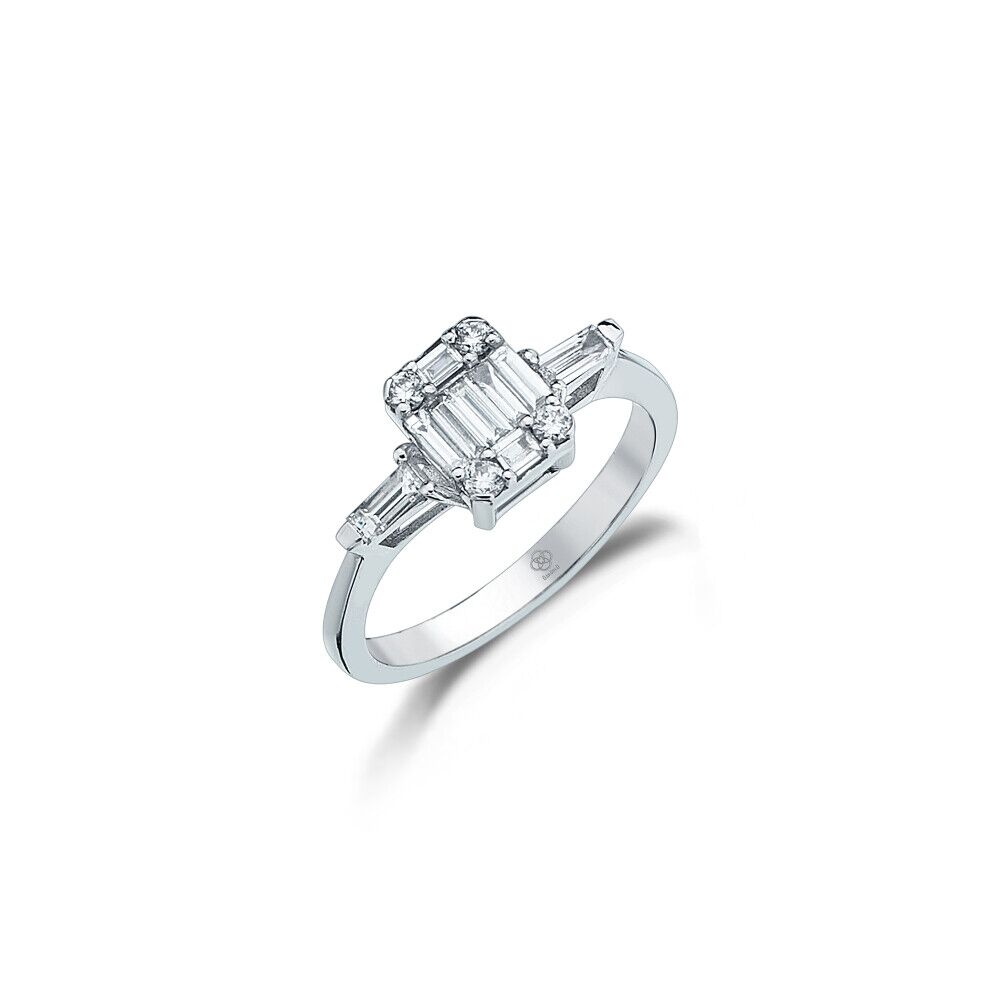 Airplane Baguette Diamond Ring - 1