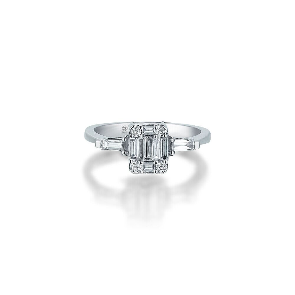 Airplane Baguette Diamond Ring - 2