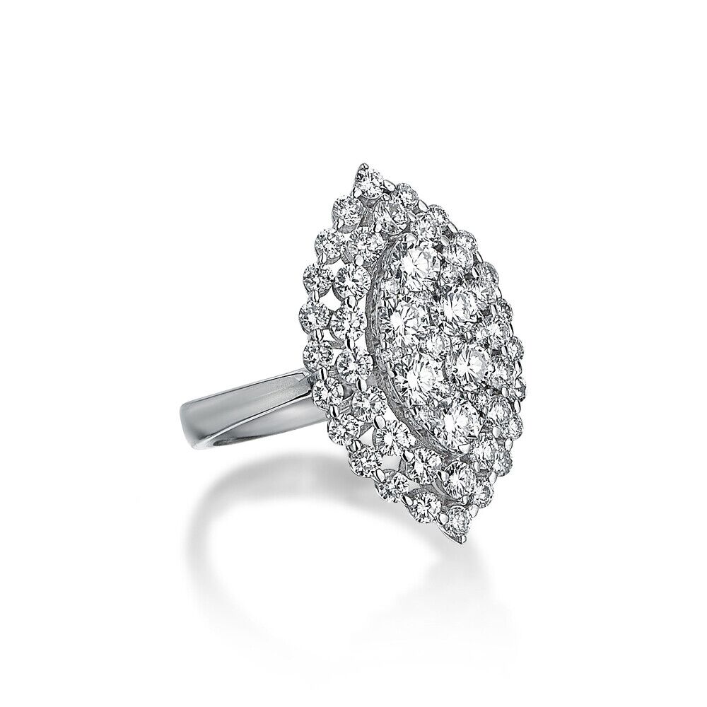 Almond Diamond Ring - 3