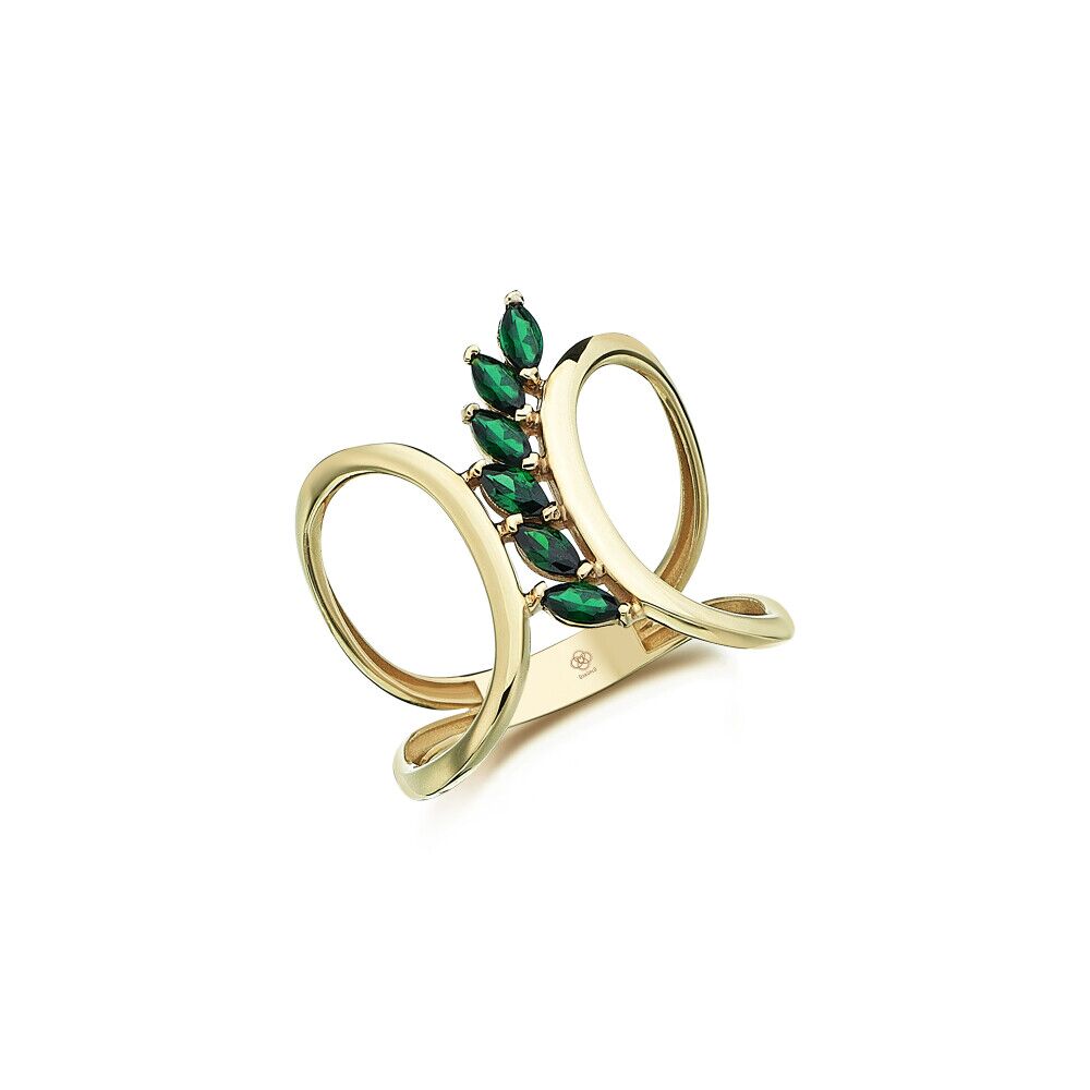 Garden of Green Leaves Ring - 3