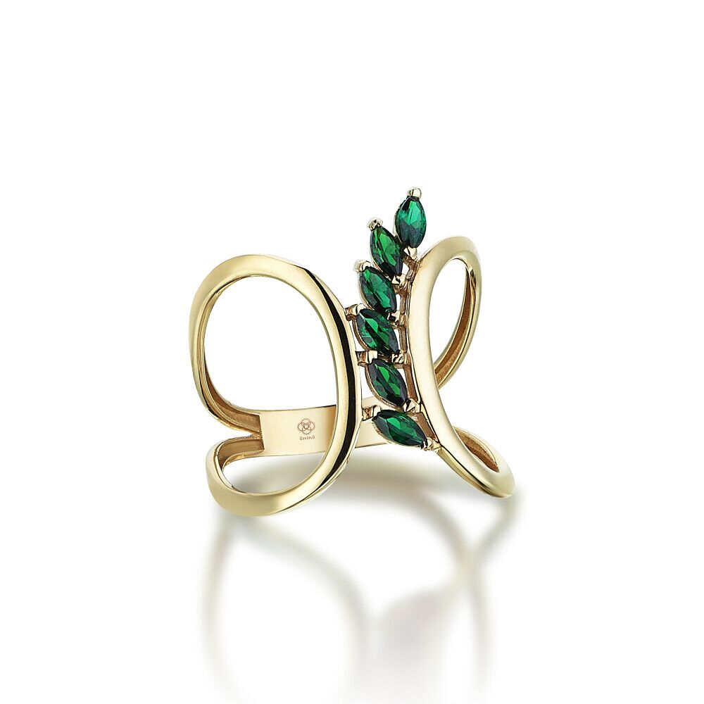 Garden of Green Leaves Ring - 1