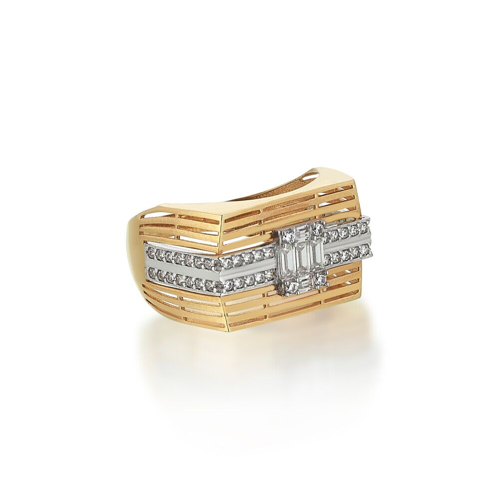 Baguette Line Cavalero Ring - 2