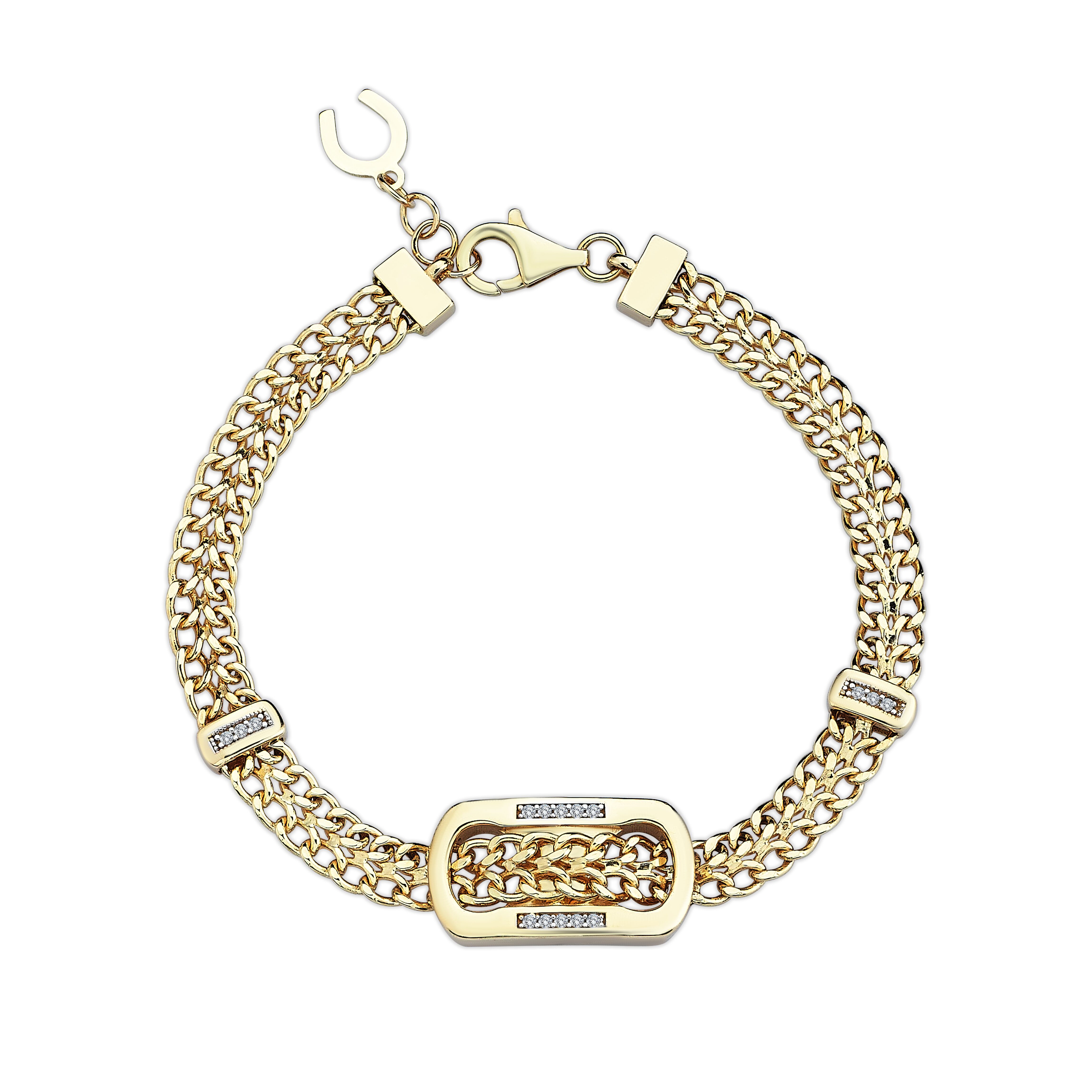 Big Rectangle Diamond Bracelet - 1