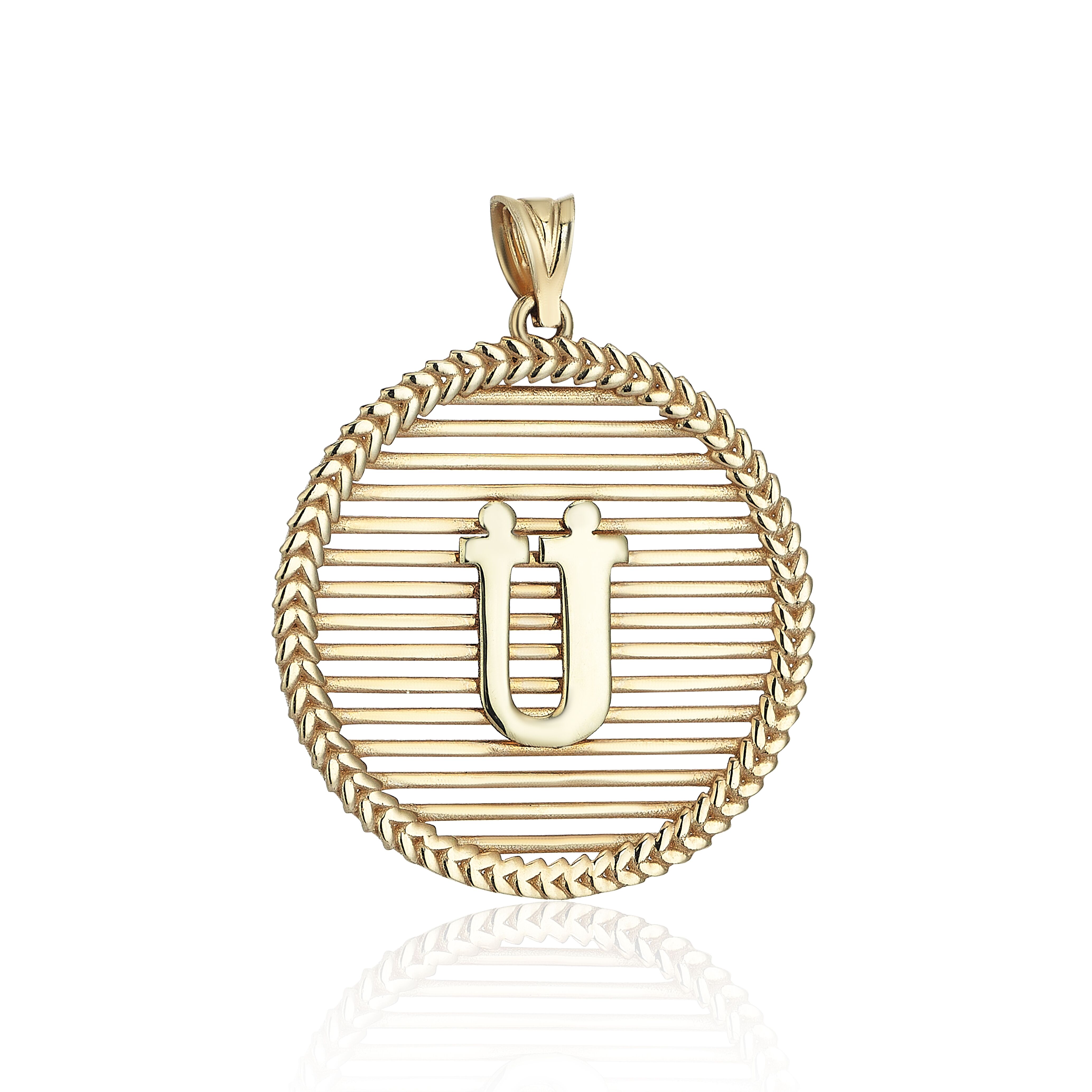 Cage Letter Ü Pendant - 1