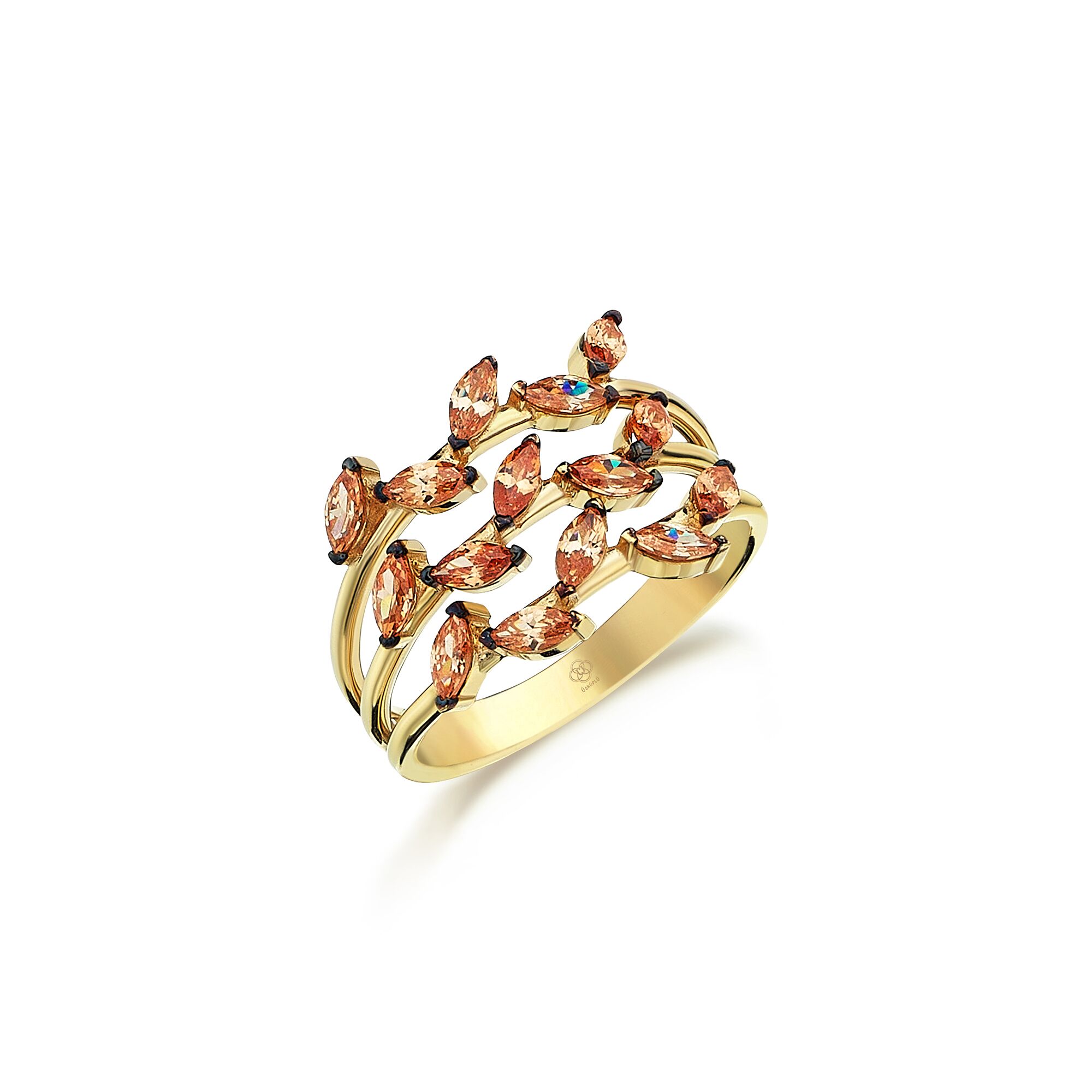 Citrine Marquise Drops Ring - 1