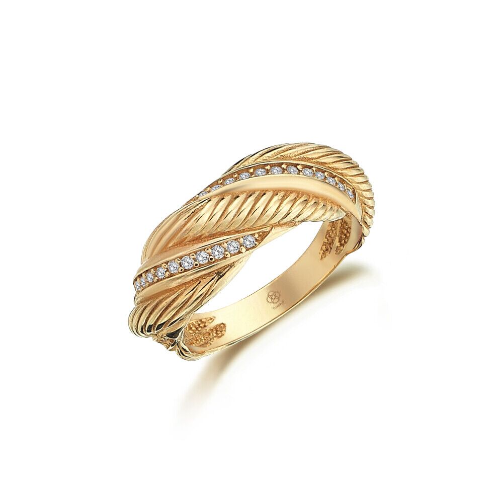 Curvy Stoney Ladder Ring - 1