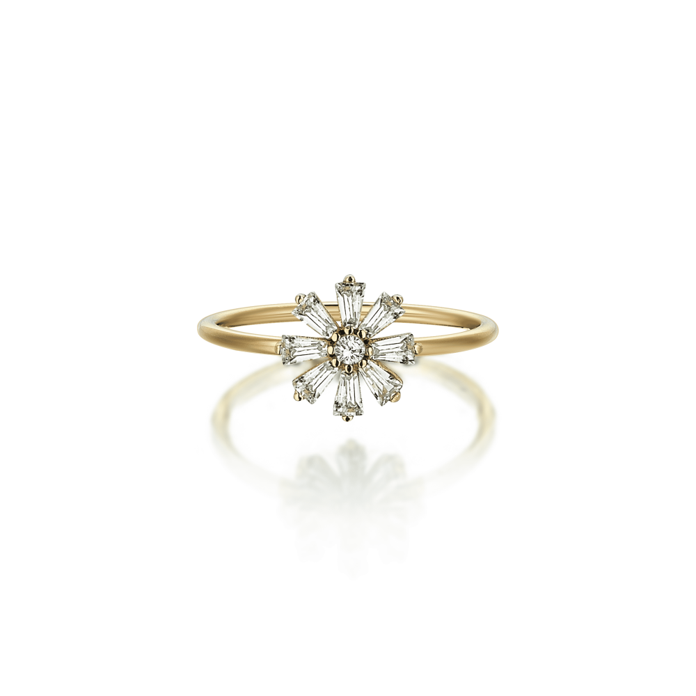 Daisy Baguette Ring - 2