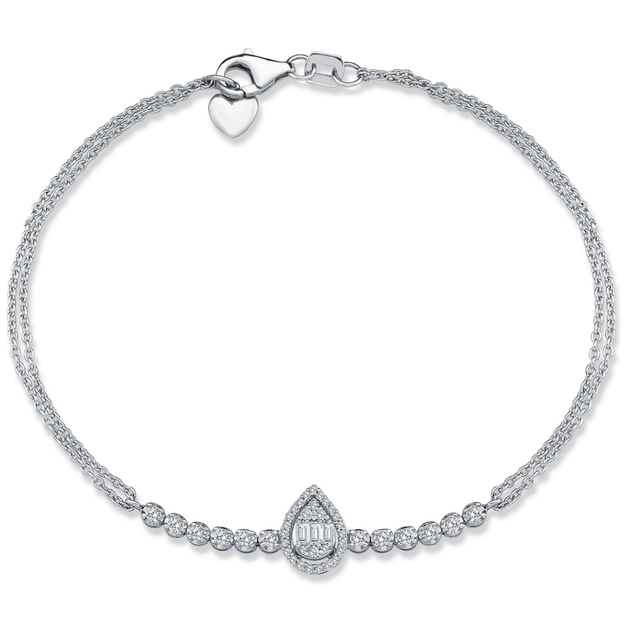 Drop Baguette Diamond Bracelet - 1