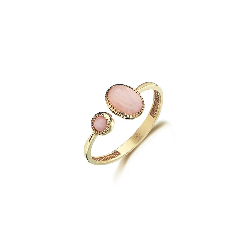 Dual Pink Quartz Ring - 1