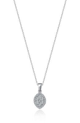 Elegant Almond Diamond Necklace - 1