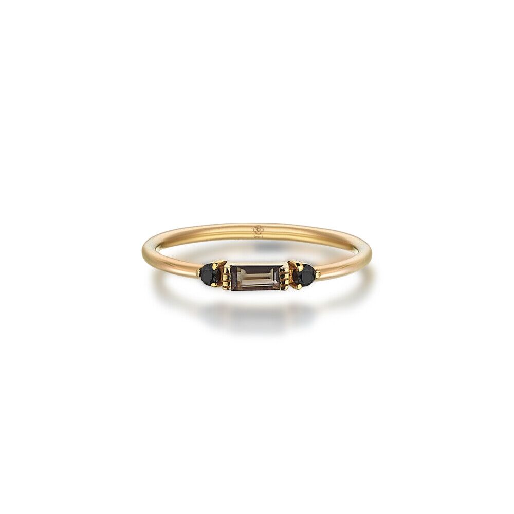 Elegant Smoky Topaz Ring - 2