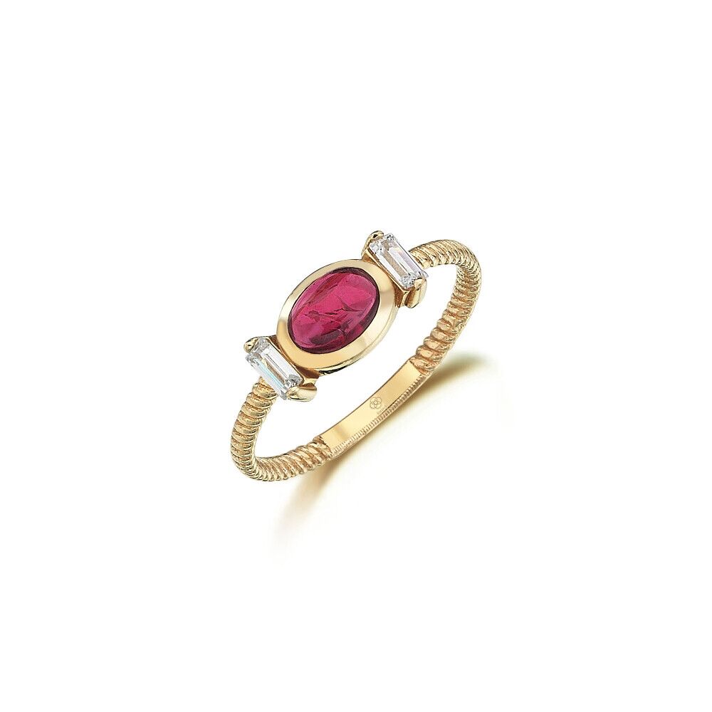 Elipse Red Topaz Ring - 1