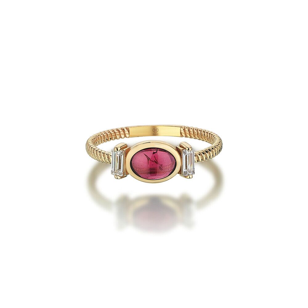 Elipse Red Topaz Ring - 3