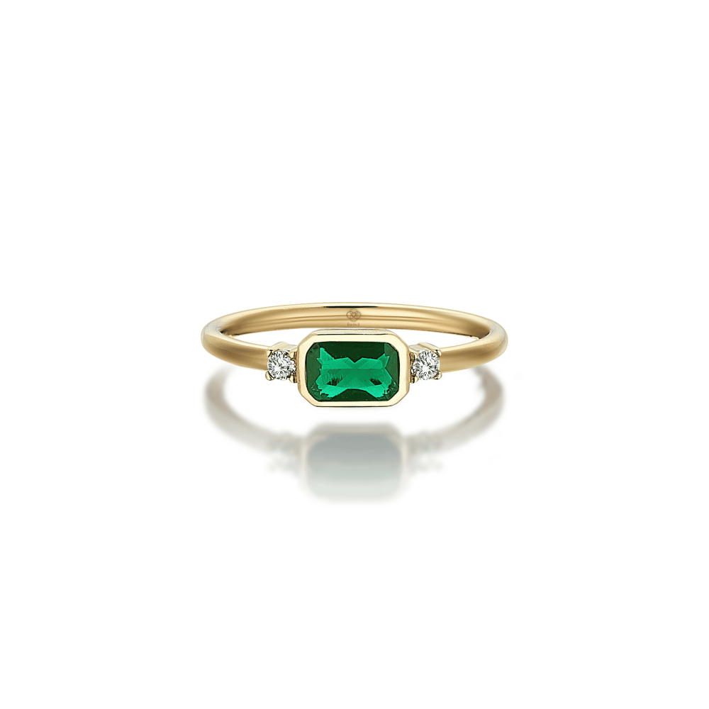 Emerald Bar Ring - 2