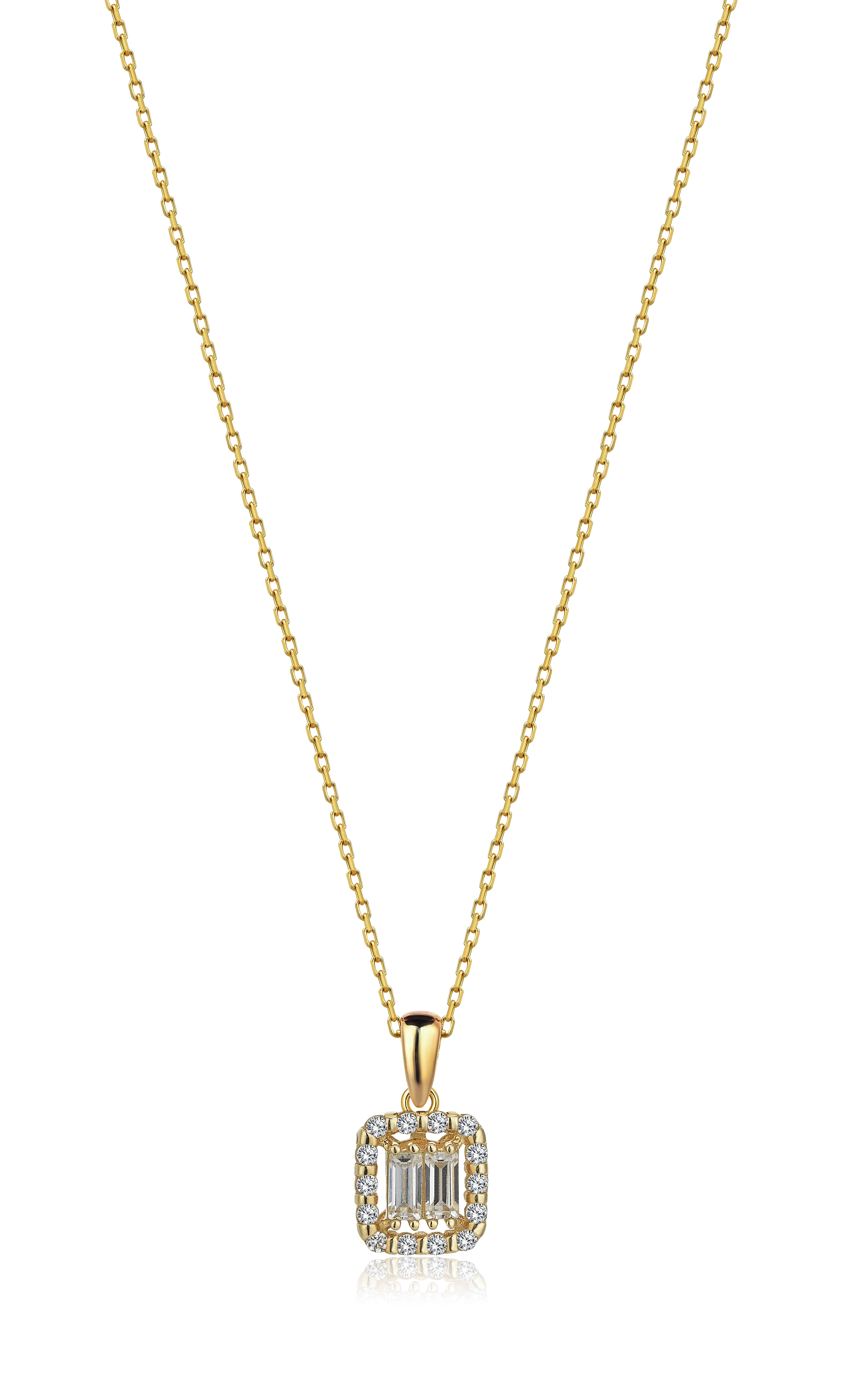 Golden Baguette Necklace - 1