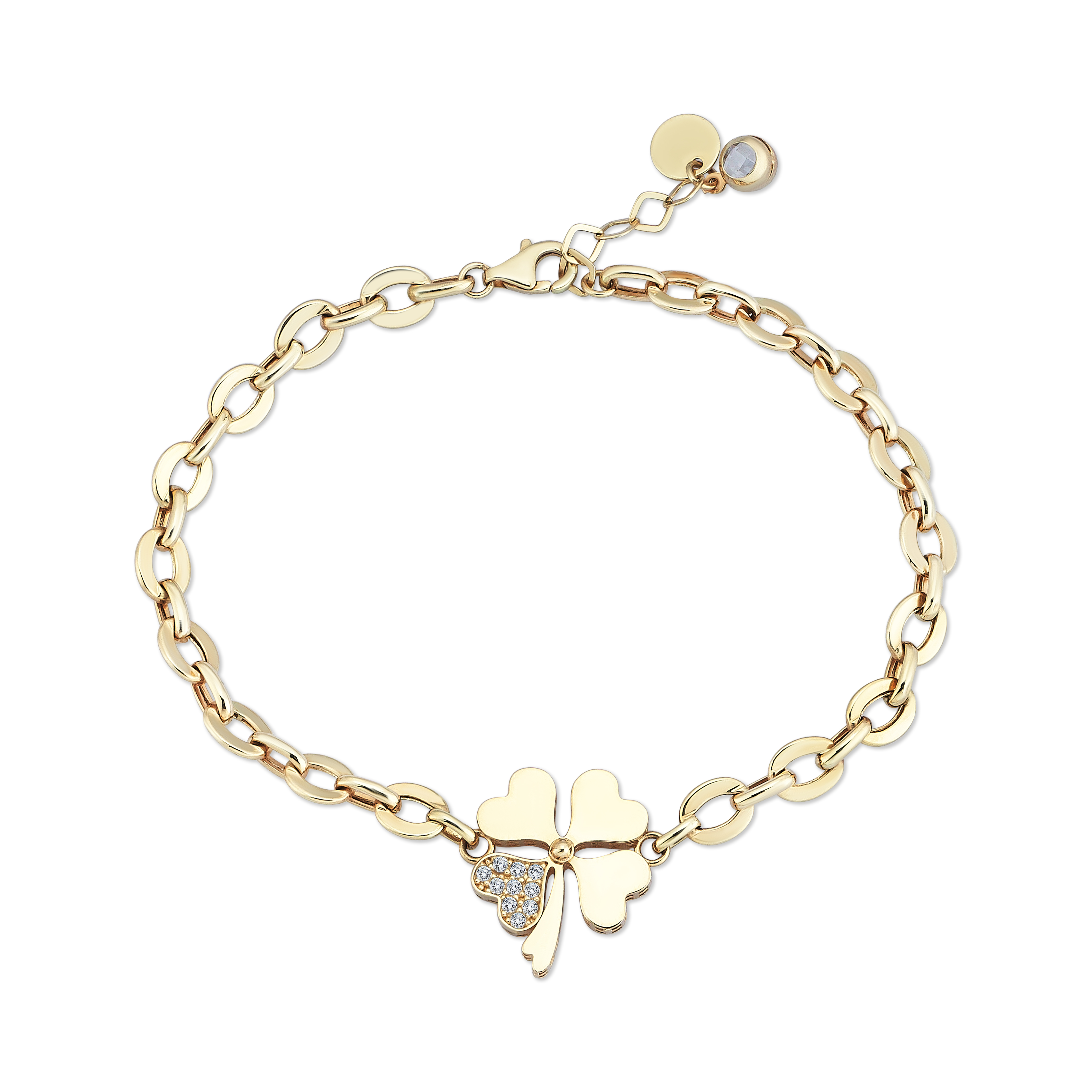 Gold clover deals bracelet