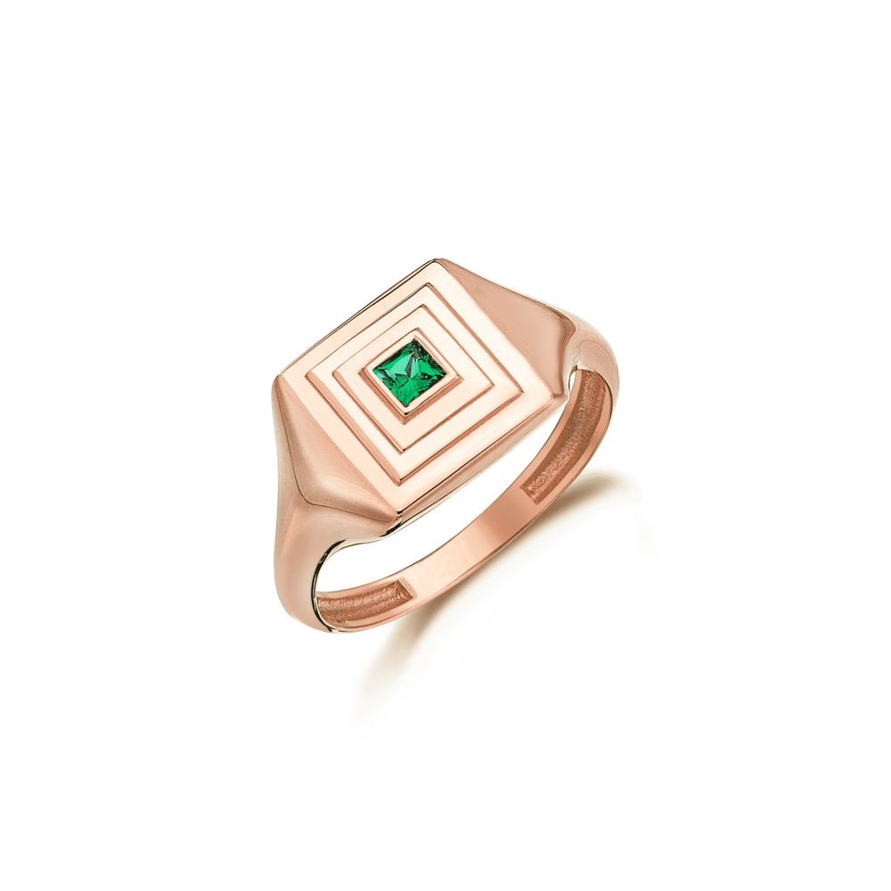 Green Cavalero Rose Ring - 1