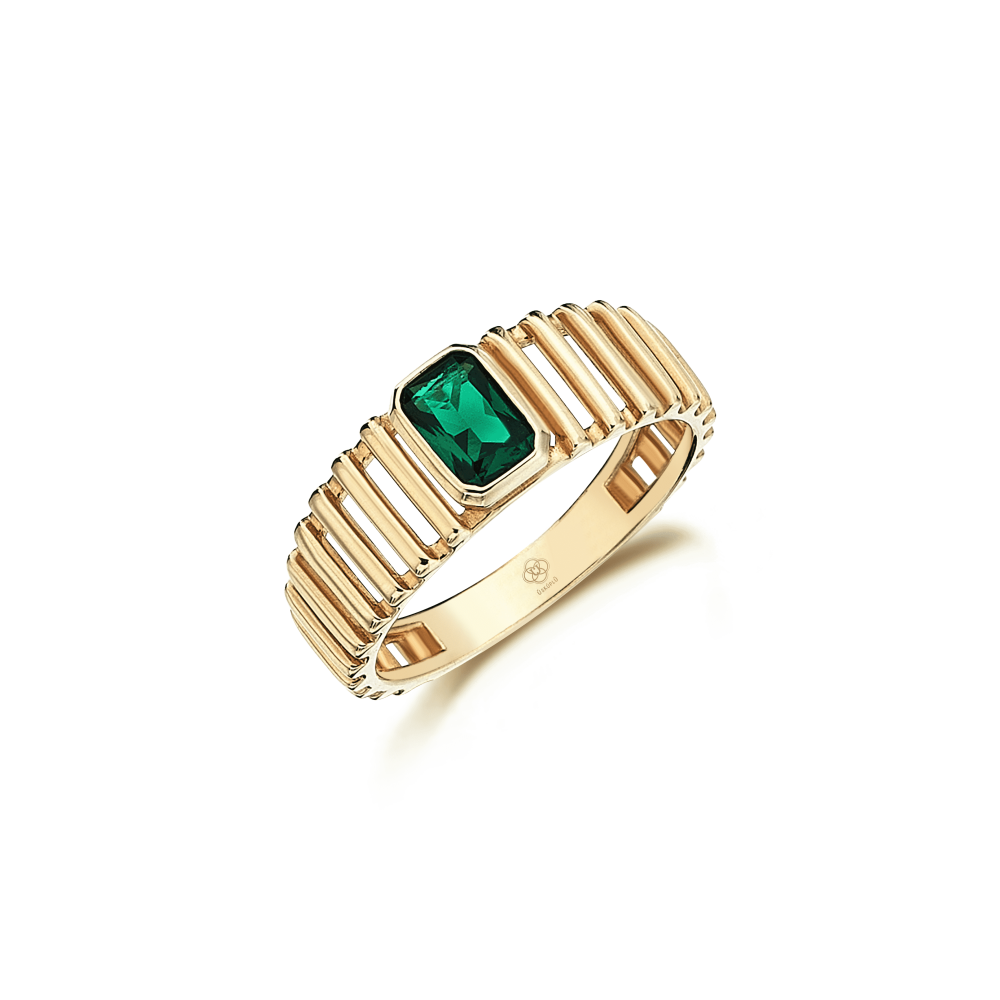 Green Ladder Ring - 1