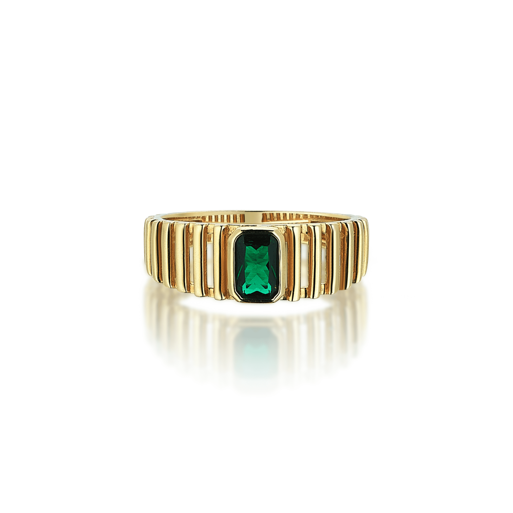 Green Ladder Ring - 2