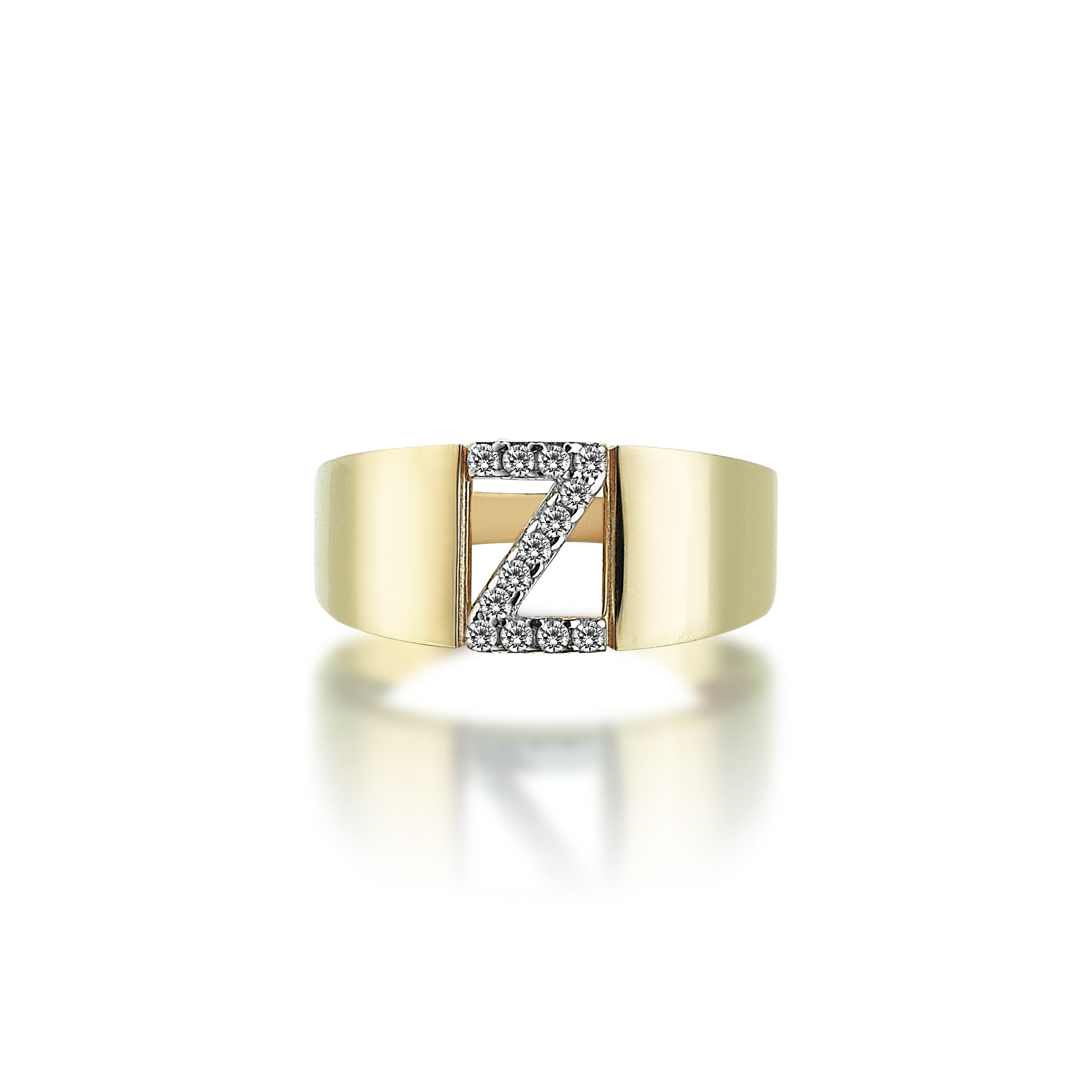 Letter Z Diamond Ring - 1