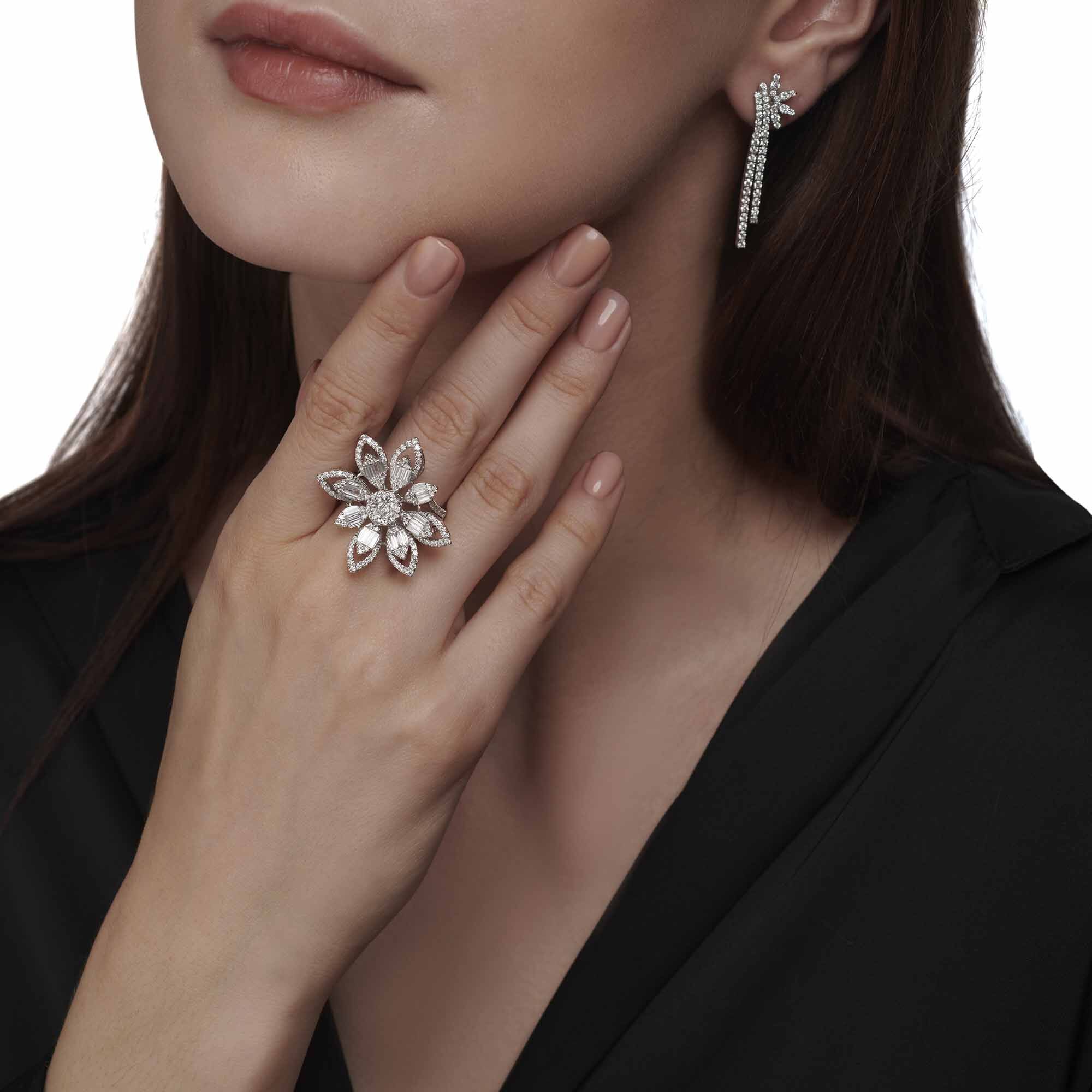 Lotus Diamond Ring - 2