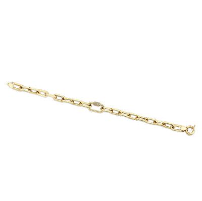 Oval Paperclip Chain Bracelet - 3