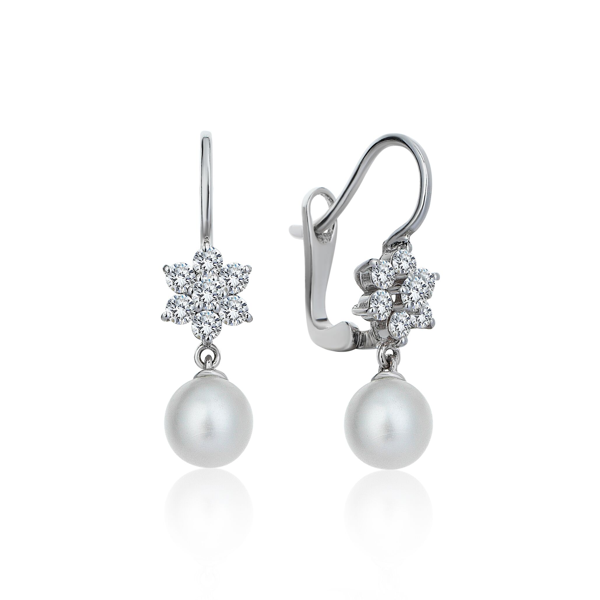 Pearl Drops Diamond Earring - 1