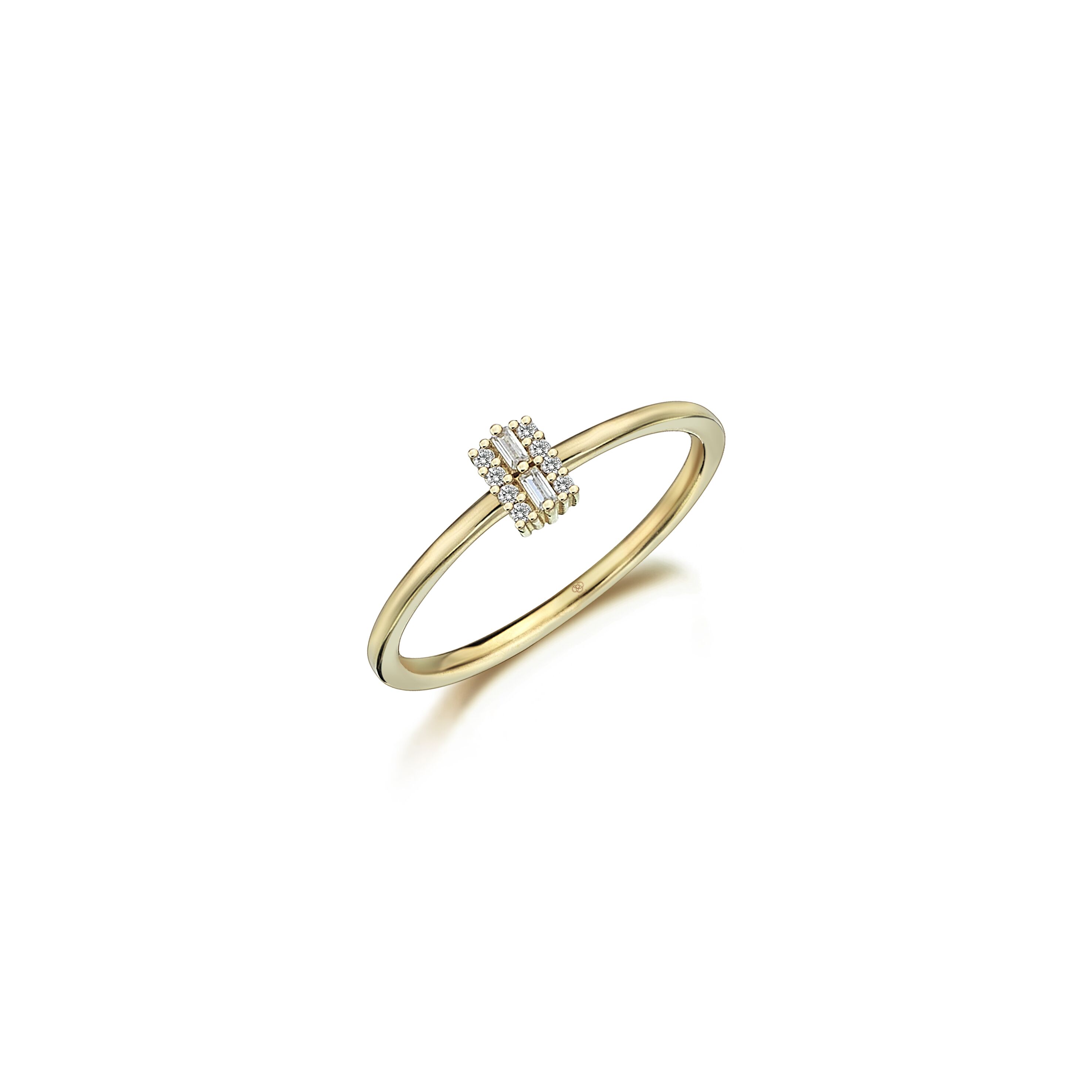 Petite Diamond Baguette Ring - 1