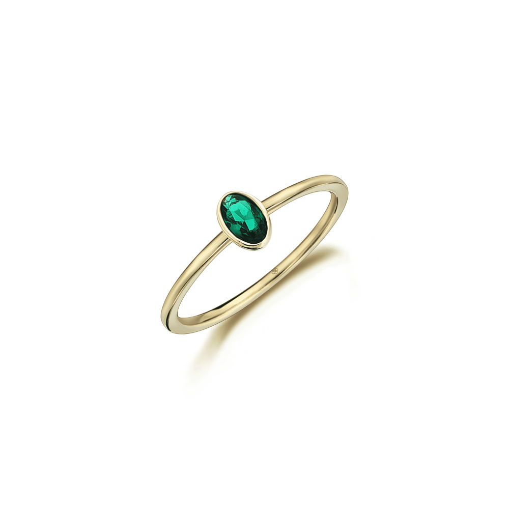 Petite Green Light Ring - 1