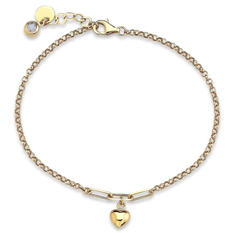 Petite Heart Charm Bracelet - 1