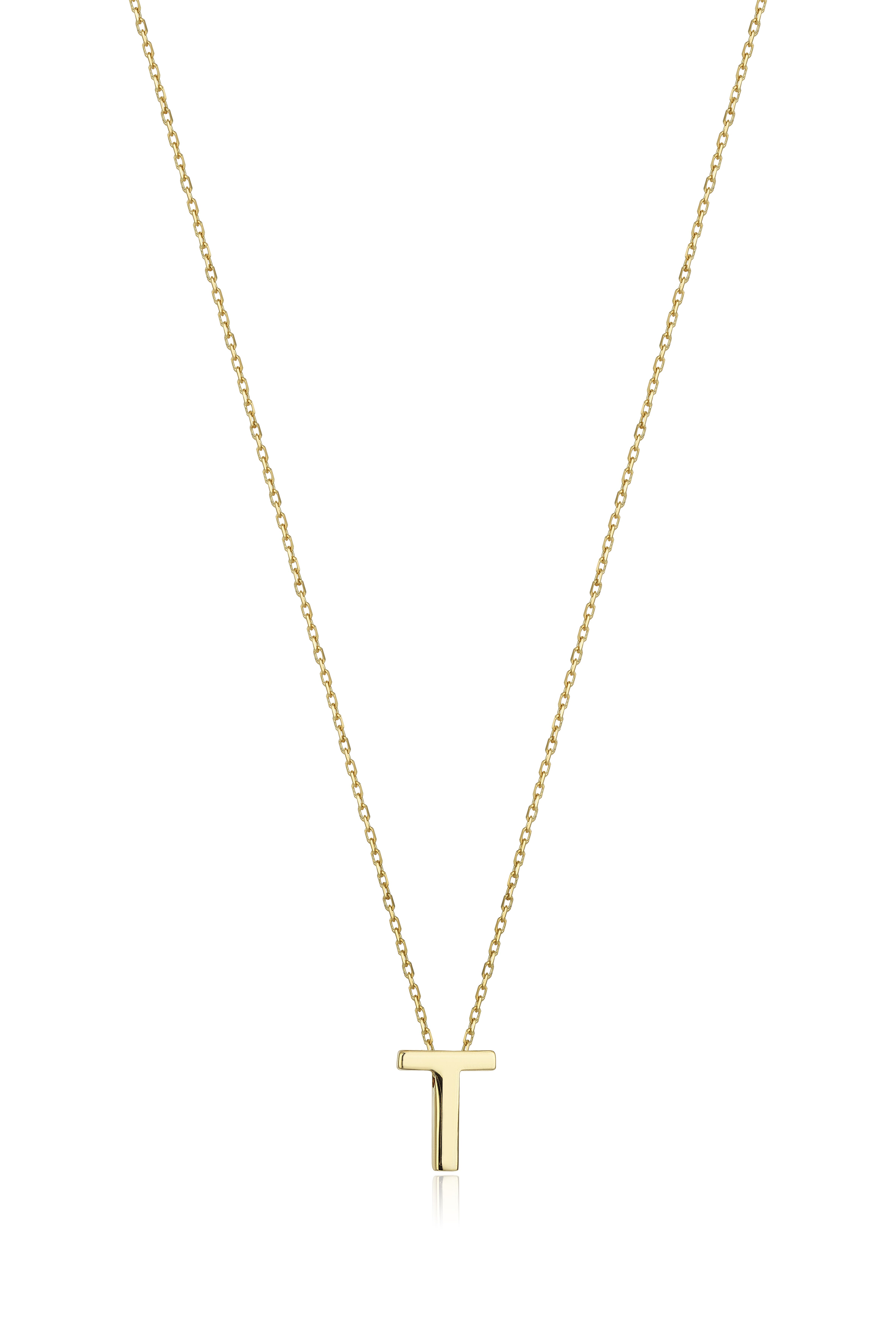 Petite Letter T Necklace - 1