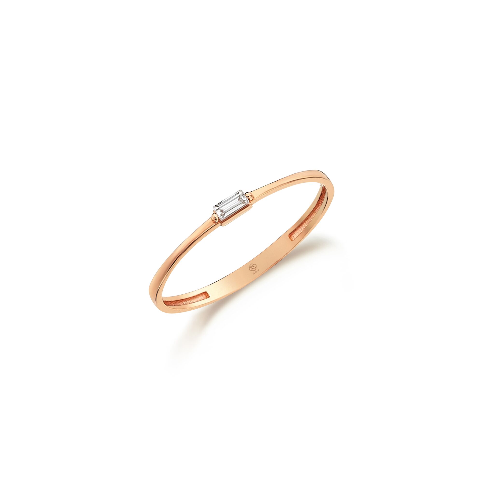 Petite Solitaire Rose Ring - 1