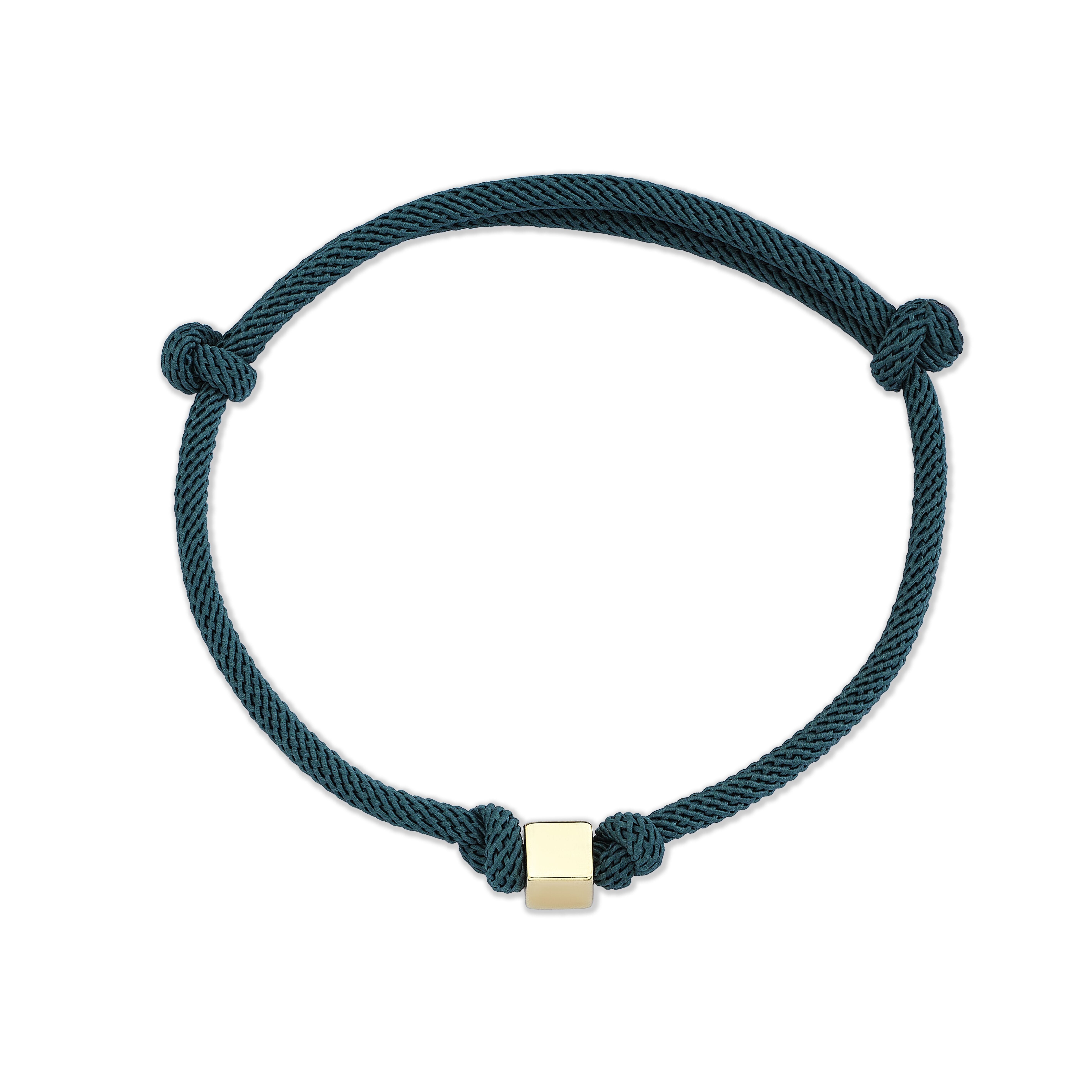 Petrol Green Cube Knot Bracelet - 1