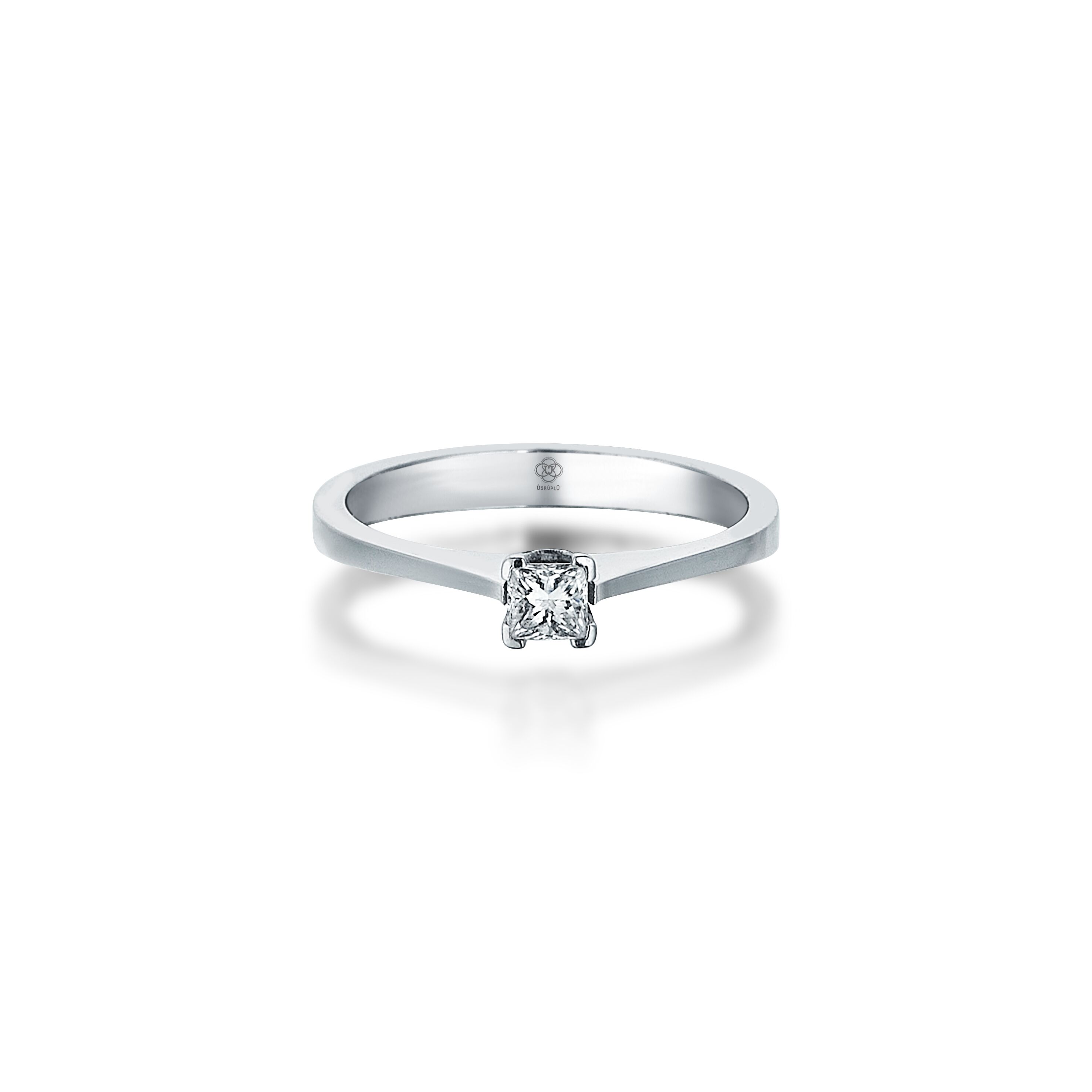 Princess Solitaire Diamond Ring - 2