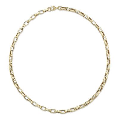 Polished Oval Chain Necklace - 1