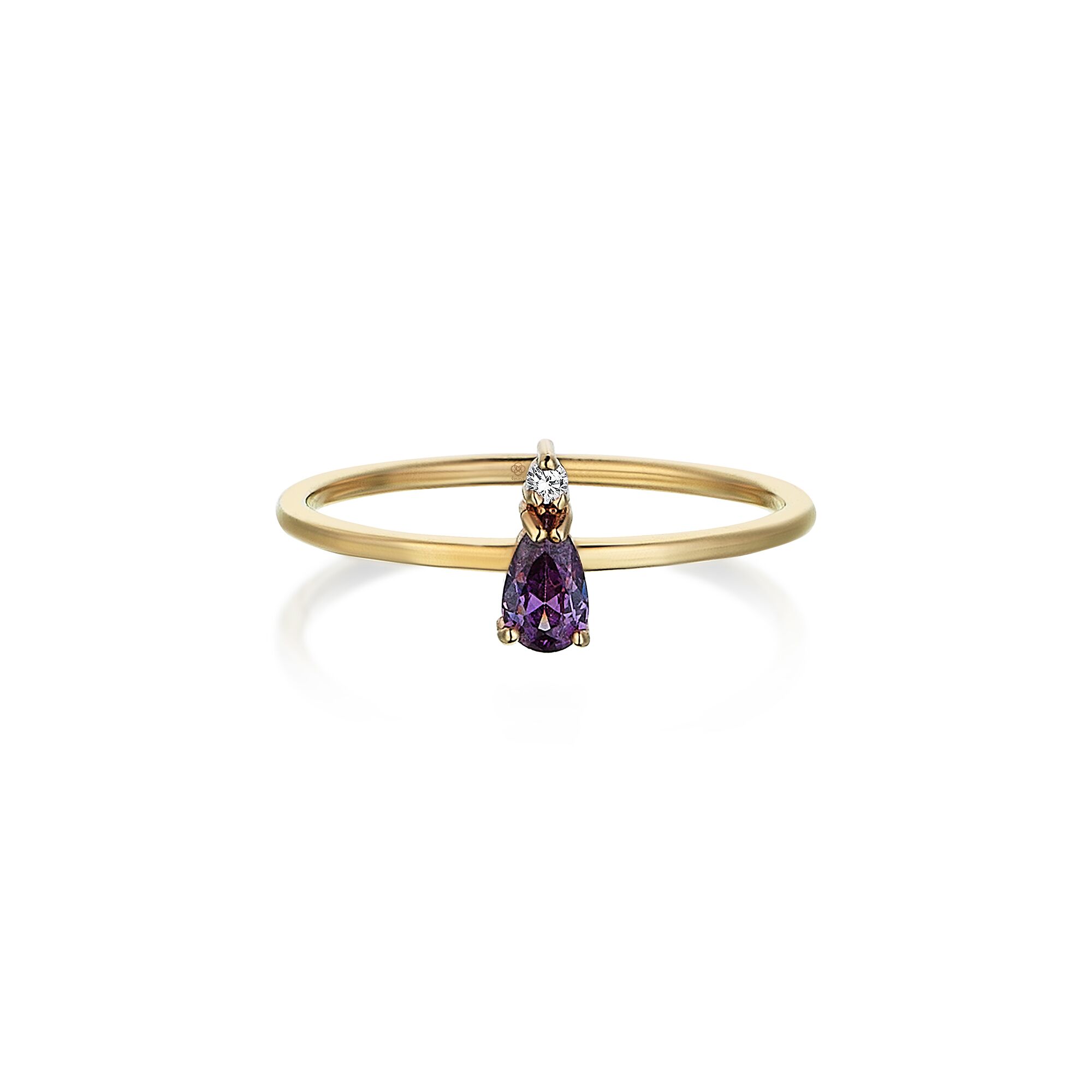 Purple Drop Ring - 2