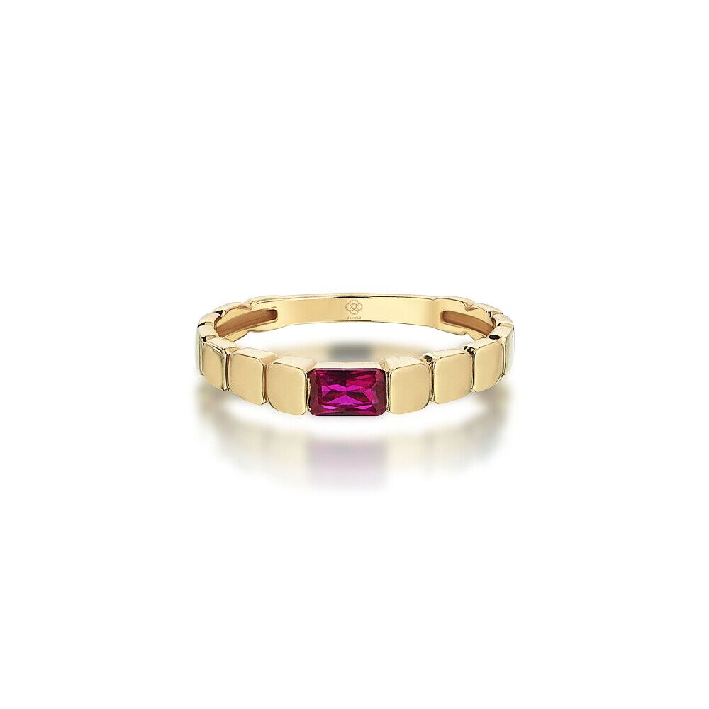 Rectangle Ruby Ring - 2