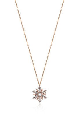 Rose Snowflake Necklace - 2