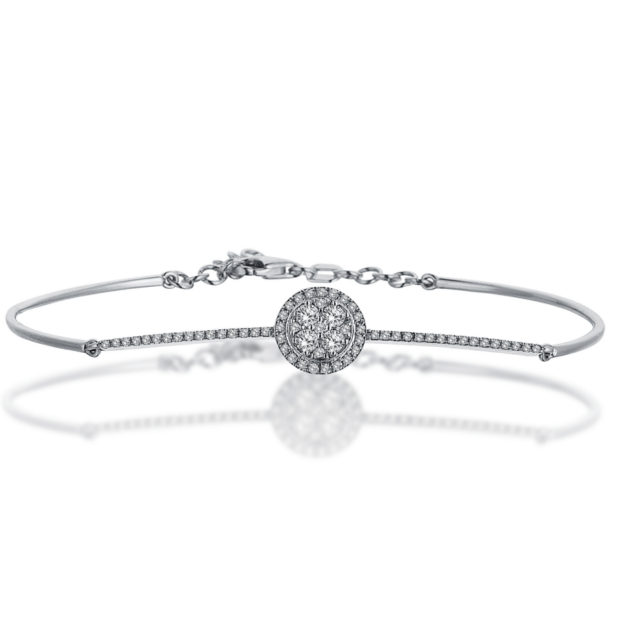 Roundy Baguette Diamond Bracelet - 1