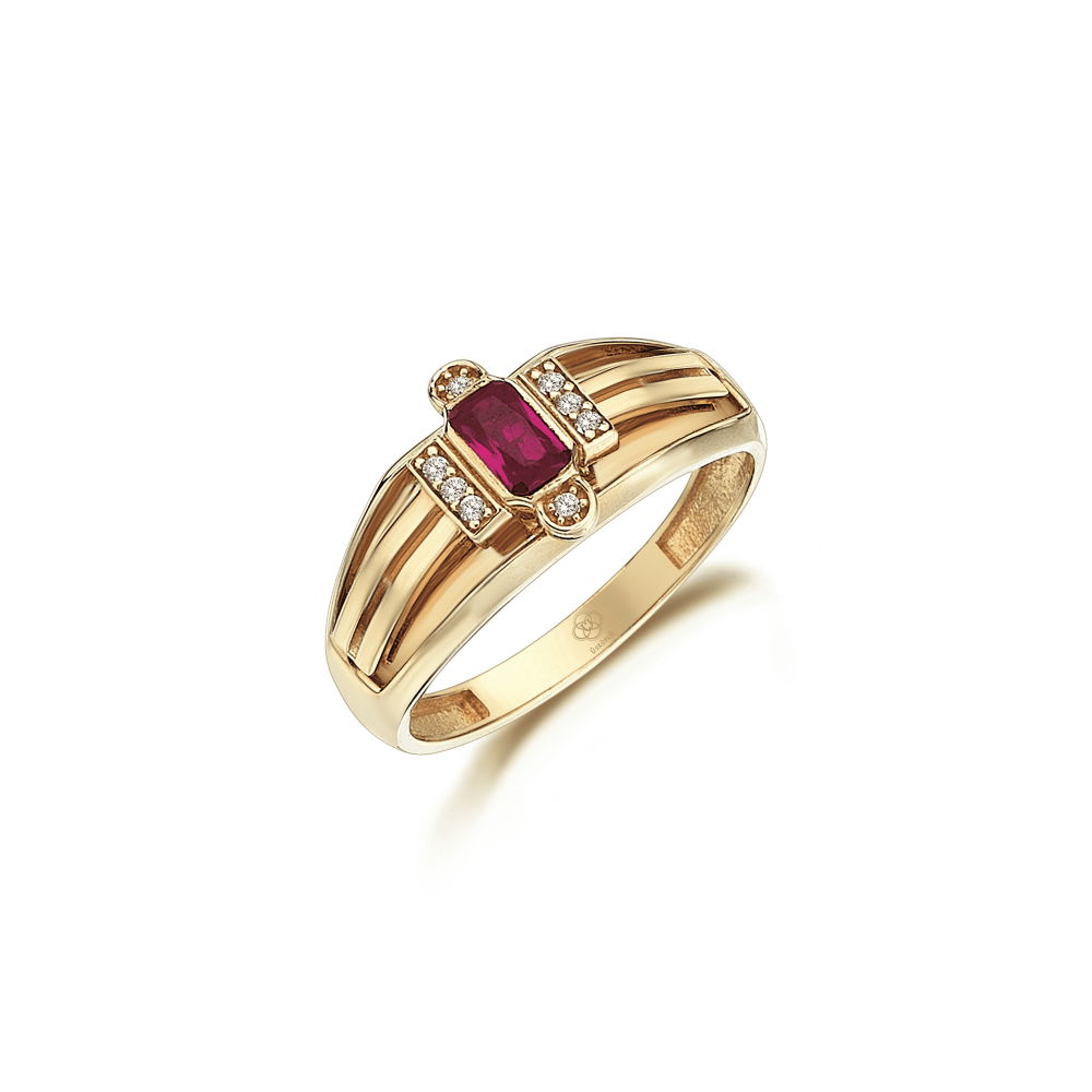 Ruby Line Ring - 1