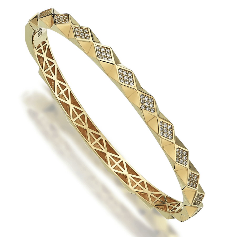 Stoney Rhombus Pin Cuff Bracelet - 2