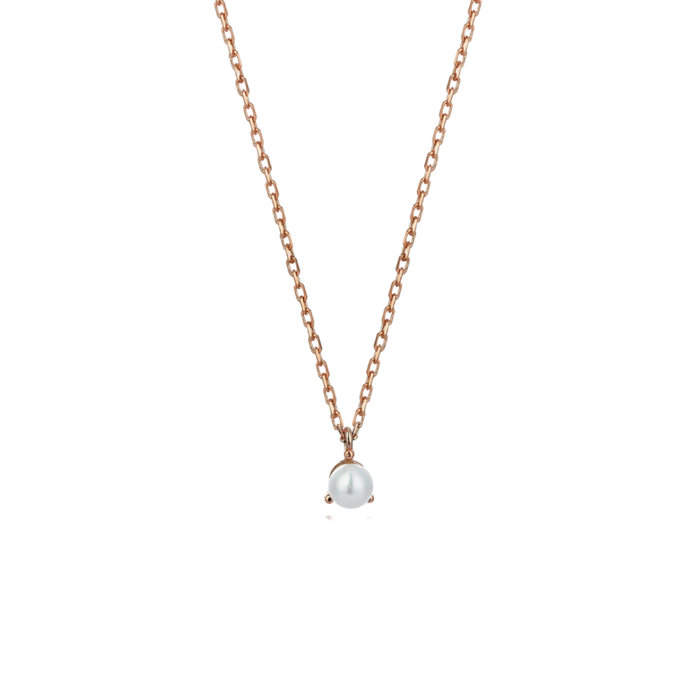 Uno Pearl Rose Necklace - 1