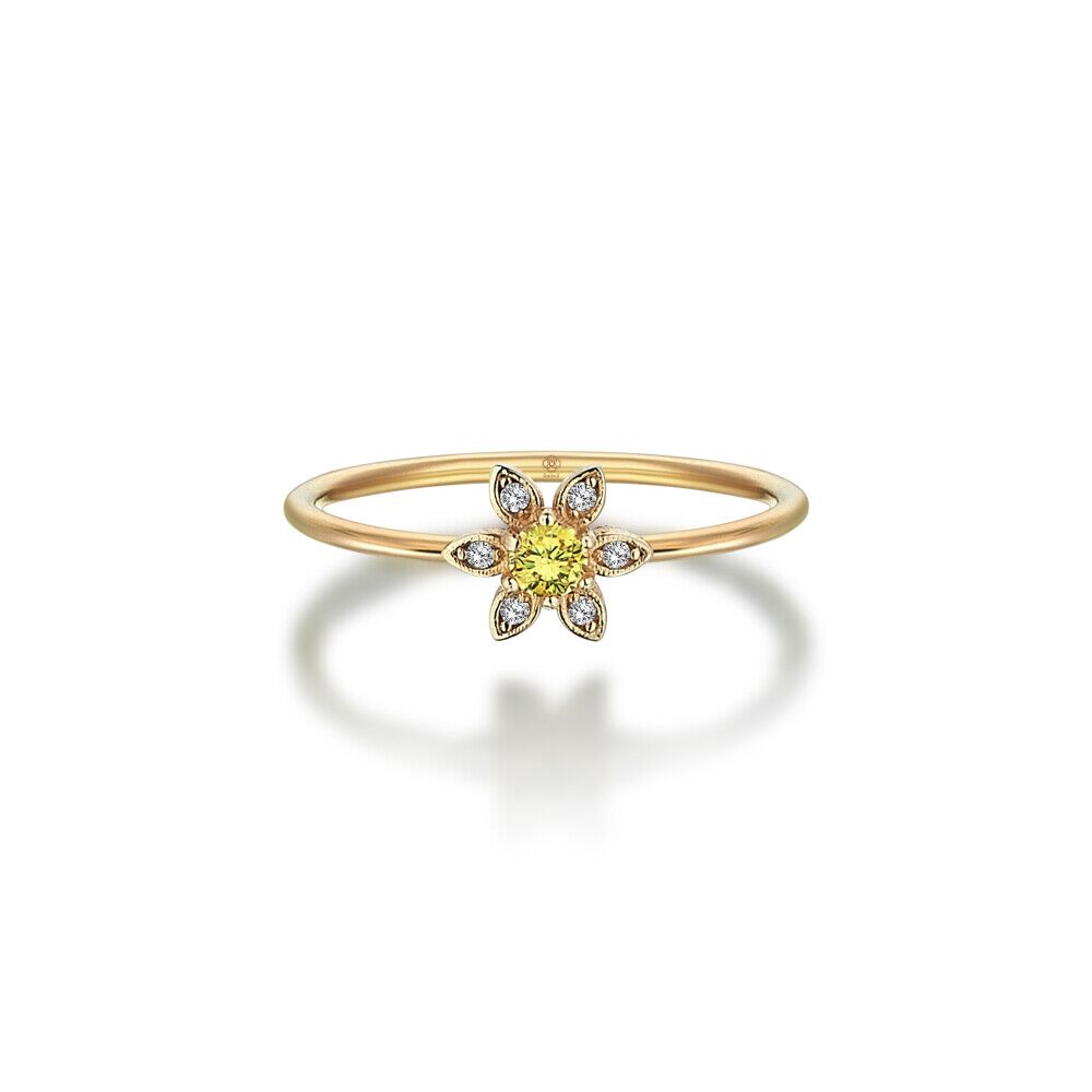 Yellow Flower Ring - 2